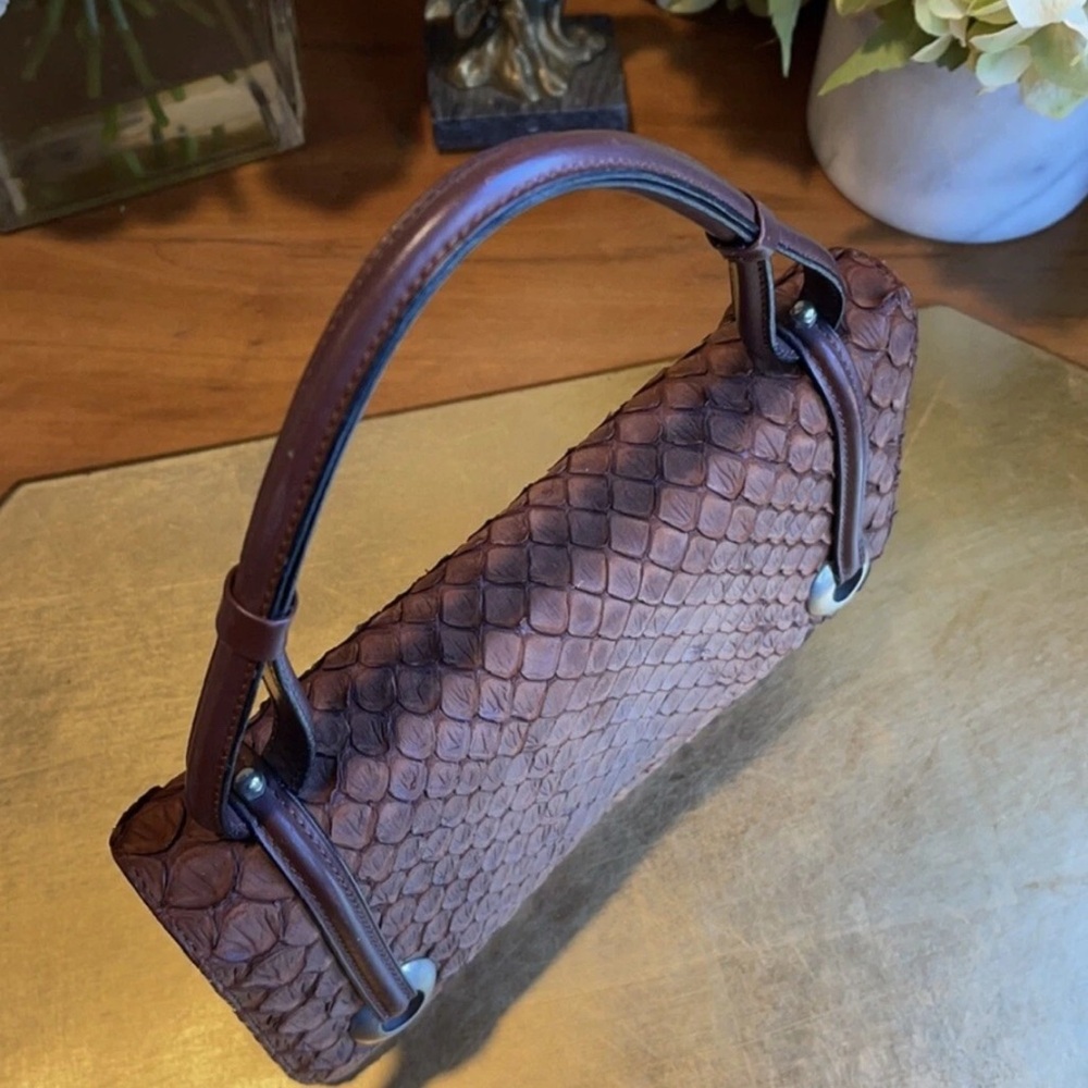 ULTRA RARE! Loewe EXOTIC Python Leather Top Handle Bag - Picture 6 of 15